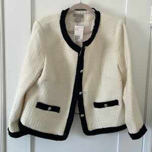 H&M new with tags black and cream Jacket